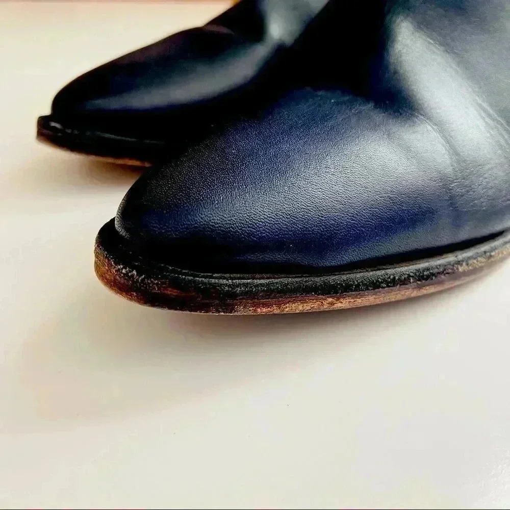NWOT Navy (INK) Free People Charm Double V Bootie